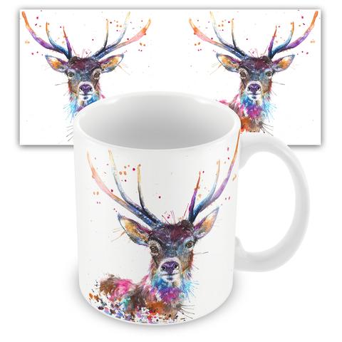 Splatter Rainbow Stag Mug