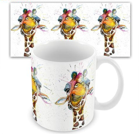 Splatter Rainbow Giraffe Mug