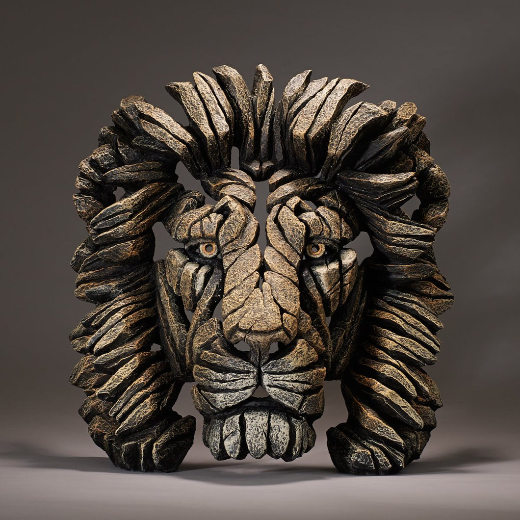 Edge Sculpture Lion Bust Savannah by Matt Buckley