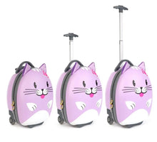 Load image into Gallery viewer, Purple Cat boppi Tiny Trekker Luggage Case
