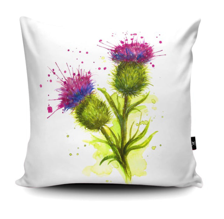 Splatter Thistle Cushion